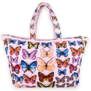 NWT Versace Spring 2018 Tribute Butterfly Terry Cloth Tote Bag